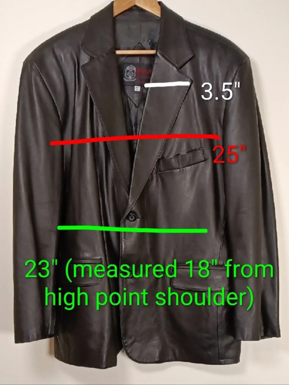 Vintage Este's Portland, OR Genuine Leather Blazer